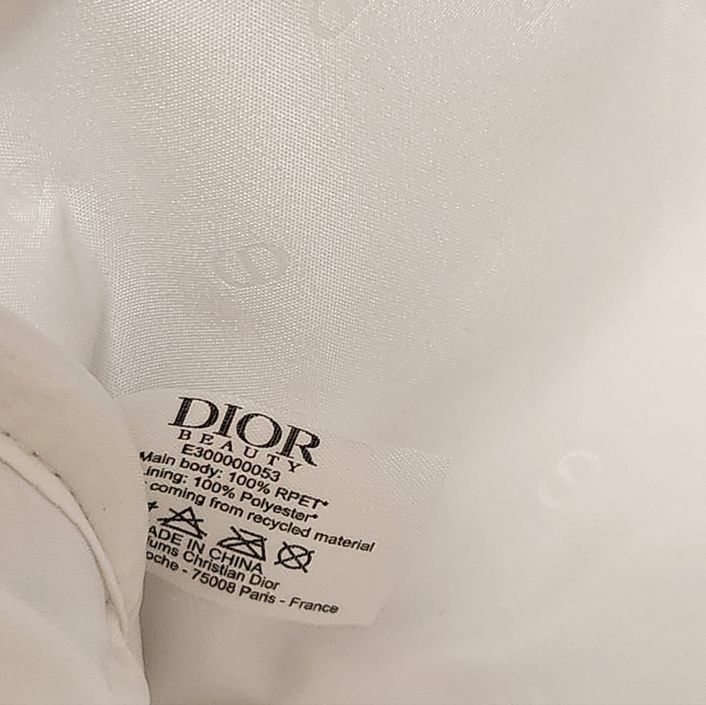 Dior Cosmetic Makeup Pouch Bag with White Zipper New No Tag - Picture 7 of 9